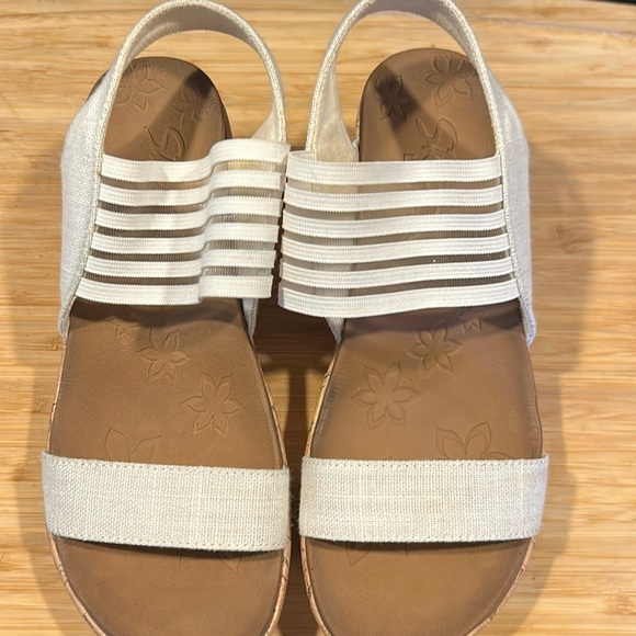Skechers Shoes - Skechers Cali Luxe Foam Cork Wedge Heel Slingback Sandals Size 6